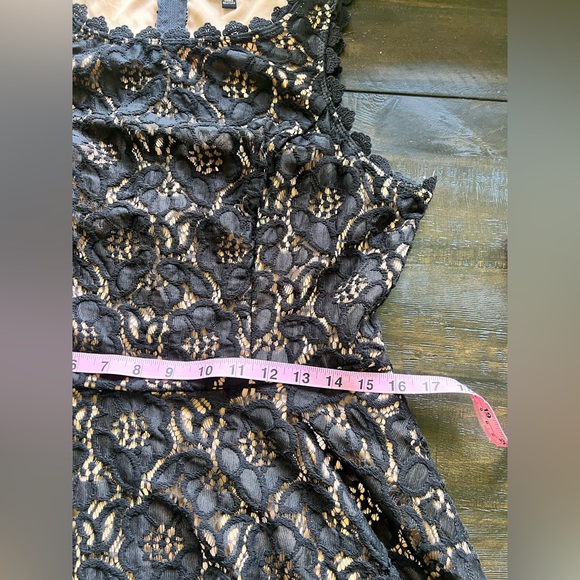 Jodi Kristopher Size‎ 13 Skaters Dress Fit and Flare Black Lace Sleeveless Lined - Picture 8 of 8